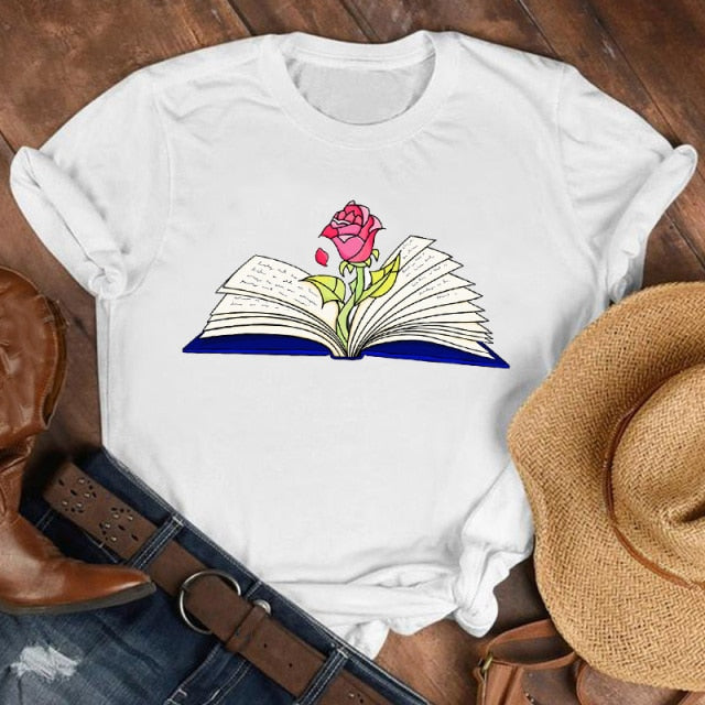 Women Lady Cartoon Butterfly Floral Elegant 2020 Fall Autumn Shirt Clothes Tshirt Tee Womens Top Female Print T Graphic T-shirt