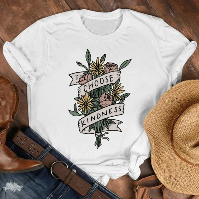 Women Lady Cartoon Butterfly Floral Elegant 2020 Fall Autumn Shirt Clothes Tshirt Tee Womens Top Female Print T Graphic T-shirt