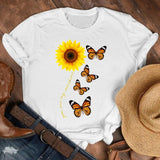 Women Lady Cartoon Butterfly Floral Elegant 2020 Fall Autumn Shirt Clothes Tshirt Tee Womens Top Female Print T Graphic T-shirt