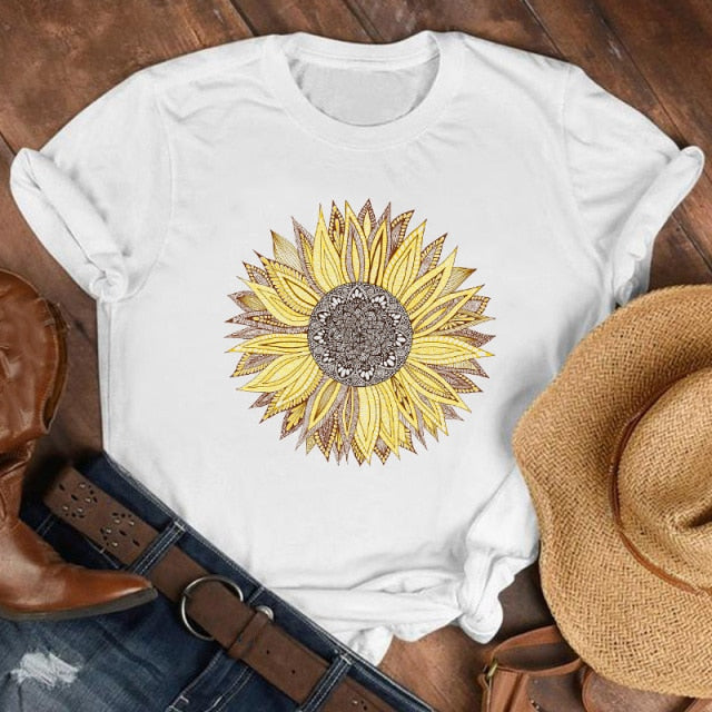 Women Lady Cartoon Butterfly Floral Elegant 2020 Fall Autumn Shirt Clothes Tshirt Tee Womens Top Female Print T Graphic T-shirt