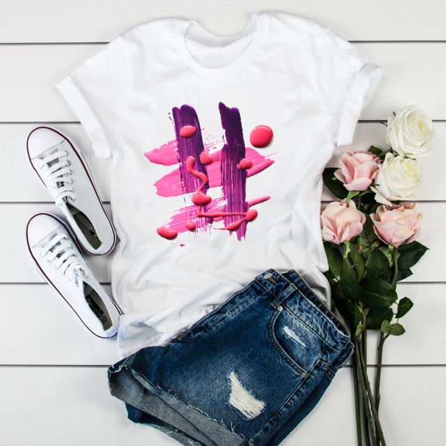 Women 2021 3D Print 90s  Fashion Tops Tumblr Tshirts T Clothes Shirt Womens Ladies Graphic Female Tee T-Shirt Clothing