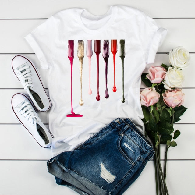 Women 2021 3D Print 90s  Fashion Tops Tumblr Tshirts T Clothes Shirt Womens Ladies Graphic Female Tee T-Shirt Clothing