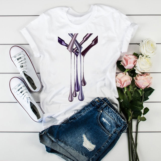 Women 2021 3D Print 90s  Fashion Tops Tumblr Tshirts T Clothes Shirt Womens Ladies Graphic Female Tee T-Shirt Clothing