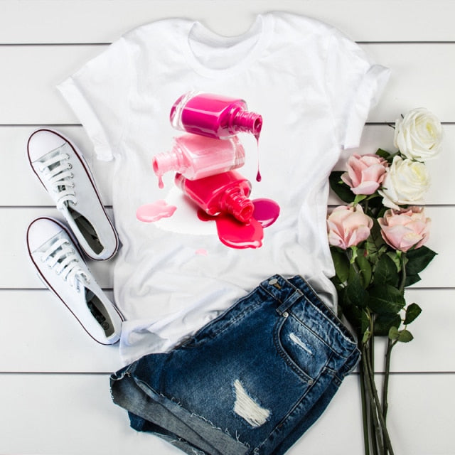 Women 2021 3D Print 90s  Fashion Tops Tumblr Tshirts T Clothes Shirt Womens Ladies Graphic Female Tee T-Shirt Clothing