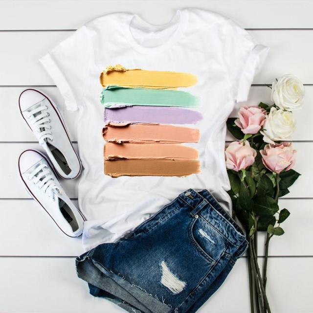 Women 2021 3D Print 90s  Fashion Tops Tumblr Tshirts T Clothes Shirt Womens Ladies Graphic Female Tee T-Shirt Clothing