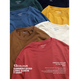 SIMWOOD 2021 Autumn new long sleeve t shirt men solid color 100% cotton o-neck tops plus size high quality t-shirt  SJ120967