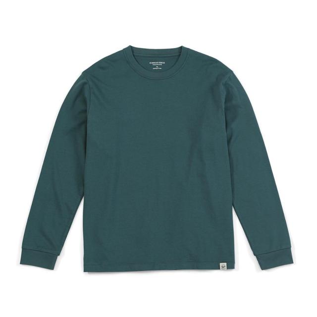 SIMWOOD 2021 Autumn new long sleeve t shirt men solid color 100% cotton o-neck tops plus size high quality t-shirt  SJ120967