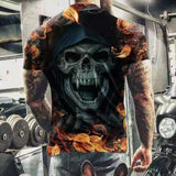 2021 Summer New Skull Printed T Shirt