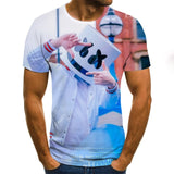 Summer Three-Dimensional Men T-Shirt Fashion O-Neck Casual Short Sleeve Oversized T-Shirt  Punk Style Casual Comfortable  Tops