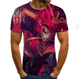 Summer Three-Dimensional Men T-Shirt Fashion O-Neck Casual Short Sleeve Oversized T-Shirt  Punk Style Casual Comfortable  Tops