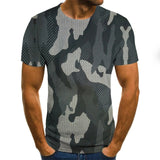 Summer Three-Dimensional Men T-Shirt Fashion O-Neck Casual Short Sleeve Oversized T-Shirt  Punk Style Casual Comfortable  Tops