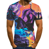 Summer Three-Dimensional Men T-Shirt Fashion O-Neck Casual Short Sleeve Oversized T-Shirt  Punk Style Casual Comfortable  Tops
