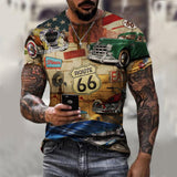 Summer Three-Dimensional Men T-Shirt Fashion O-Neck Casual Short Sleeve Oversized T-Shirt  Punk Style Casual Comfortable  Tops