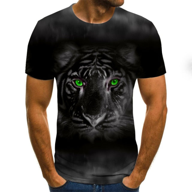 Summer Three-Dimensional Men T-Shirt Fashion O-Neck Casual Short Sleeve Oversized T-Shirt  Punk Style Casual Comfortable  Tops