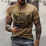 Summer Three-Dimensional Men T-Shirt Fashion O-Neck Casual Short Sleeve Oversized T-Shirt  Punk Style Casual Comfortable  Tops