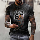 Summer Three-Dimensional Men T-Shirt Fashion O-Neck Casual Short Sleeve Oversized T-Shirt  Punk Style Casual Comfortable  Tops