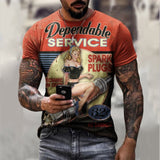 Summer Three-Dimensional Men T-Shirt Fashion O-Neck Casual Short Sleeve Oversized T-Shirt  Punk Style Casual Comfortable  Tops