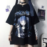 Women Oversize T Shirt White Cartoon Female Kawaii Tops Tee Short Sleeve Fashion Summer Funny T-Shirt For Girl Hip Hop Clothes