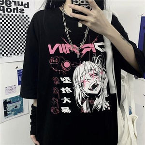 Women Oversize T Shirt White Cartoon Female Kawaii Tops Tee Short Sleeve Fashion Summer Funny T-Shirt For Girl Hip Hop Clothes
