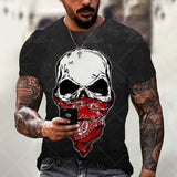 2021 Summer New Skull Printed T Shirt