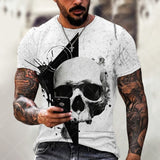 2021 Summer New Skull Printed T Shirt